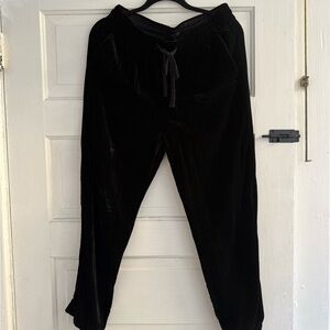 Jcrew black velvet cargo pants